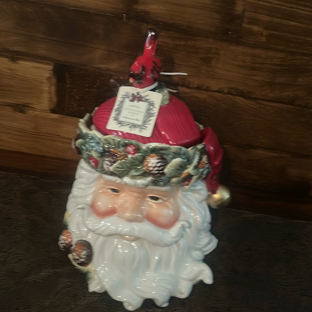 Festive CR Santa Cookie Jar